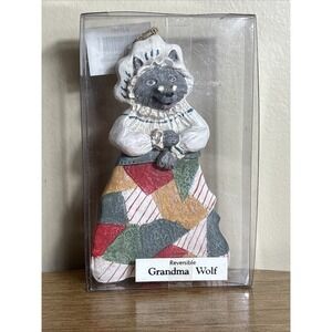Vintage Kurt S Adler Red Riding Hood/Grandma Wolf Reversible Ornament 5.5" NOS